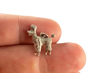 Vintage Sterling Silber Pudel Charm feiner Hund Unikat - Bild 1 von 4