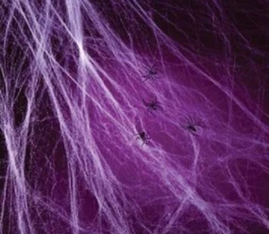 Upto 500sqft STRETCHABLE SPIDERS WEB PARTY DECOR HAUNTED HOUSE COBWEB SPREADABLE - Picture 1 of 12