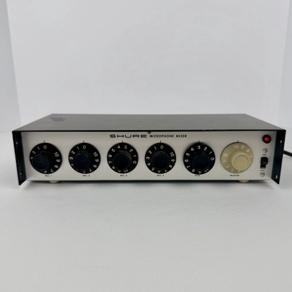 Mezclador de micrófono Shure M68 probado funciona con cable de alimentación conectado Foto 1 de 4