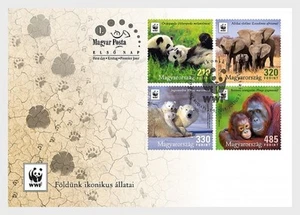 2018 HUNGARY - WWF ICONIC ANIMALS ON FIRST DAY COVER - Picture 1 of 1