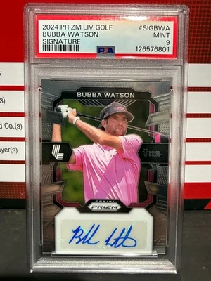 2024 PANINI PRIZM LIV GOLF BUBBA WATSON AUTO SIGNATURES #SIG-BWA PSA 9 - Image 1 of 2