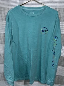 Vineyard Vines Island Tee Men's Whale Dot Performance Teal T-Shirt XXL 29x27 - Picture 1 of 4