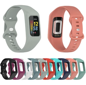 Für Fitbit Charge 6 5 4 3 Uhrenarmband Armband Silikon Rahmen Schutz - Bild 1 von 54