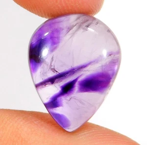 Natural Blue Ametyst Pear Cabochon Loose Gemstone Translucent 14.CT  AY=0141 - Picture 1 of 6
