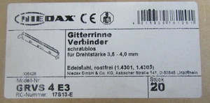 😍(LOT OF 16) NIEDAX GUTTER CONNECTOR SCREWLESS STAINLESS STEAL  GRVS 4 E3 - Picture 1 of 7