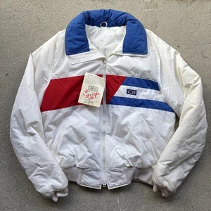 DEADSTOCK Vintage 80S CB Sports Ski Jacket Full Zip Snap Button Size M USA - Picture 1 of 16