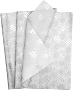 100 Sheets Silver Disco Ball Paper, Disco Ball Gift Wrapping Tissue for Party, 1 - Picture 1 of 6