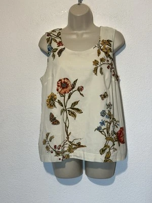 Top Anthropologie Meadow Rue para mujer sin mangas talla 6/mediano floral Cottagecore Foto 1 de 4