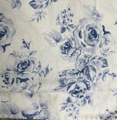 Conjunto de 2 fronhas de rosa azul Pottery Barn tamanho padrão mistura de linho - Imagem 1 de 4