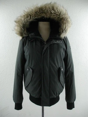 Men's XS Calvin Klein Green Faux Fur Trimmed Hood Military Parka Sorona Jacket - Image 1 of 4