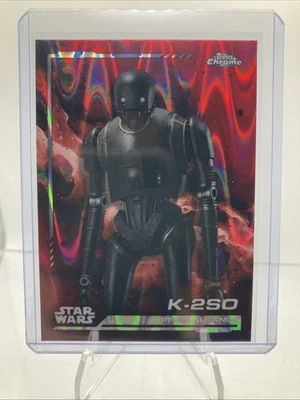 #101 K-2SO Red Ray Wave Refractor Star Wars Topps Chrome - Image 1 of 4