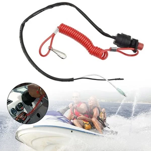 Outboard Boat Engine Motor Emergency Cut Off Kill Stop Switch & Tether Lanyard - Picture 1 of 8