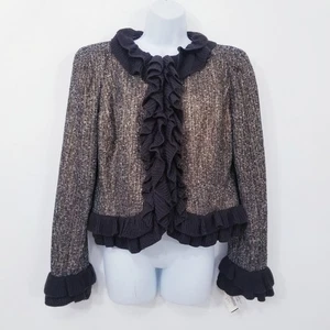 Magaschioni Collection Damen Gr. 12 Rüschen Übergangsjacke/Blazer Freizeit Arbeitskleidung - Bild 1 von 8