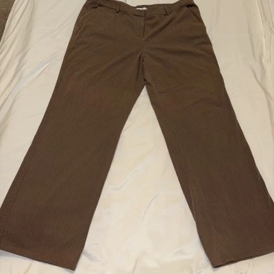 Liz Claiborne First Issue 女式正装裤 16 码棕色长裤 — 第 1/4 张图片