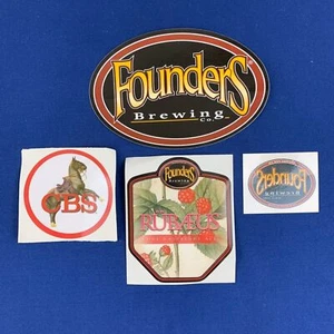 Lote de 4 pegatinas de cerveza Founders Brewery - Imagen 1 de 5