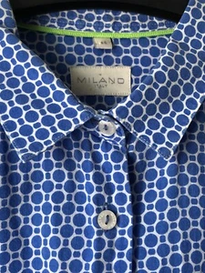 Milano Italy Women's Blue Soft Cotton Long Sleeve Smart Casual Shirt EUR44 UK18 - Picture 1 of 6