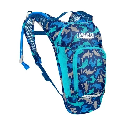 Camelbak Kids Mini Mule 50oz. Hydration Backpack Sharks MTB Bike NEW - Image 1 of 4