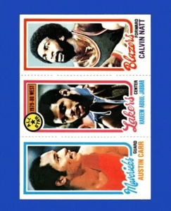 1980 Topps Basketball #200 Calvin Natt #8 1980 All Star Kareem Abdul-Jabbar NM - Picture 1 of 2