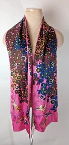 Ann Taylor Women Multi-color Oriental Bird 100%Silk Scarf Size One New w/Tags - Picture 1 of 3