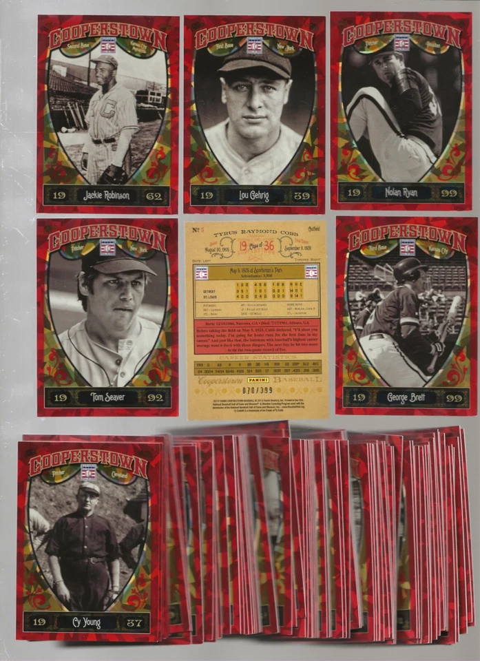 2013 Panini Cooperstown COMPLETE RED CRYSTAL SHARD SET #1-100#/299 GEHRIG - Image 1 of 1