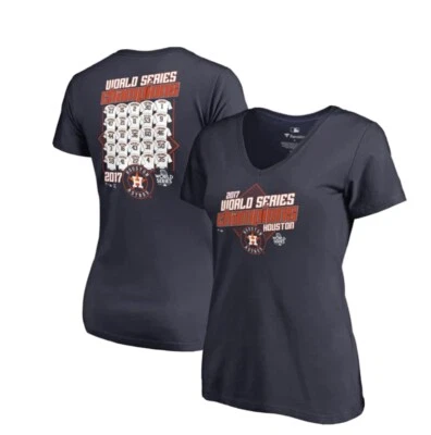 NUEVA Camiseta Houston Astros Majestic Mujer 2017 Serie Mundial Campeones MEDUIM Foto 1 de 2