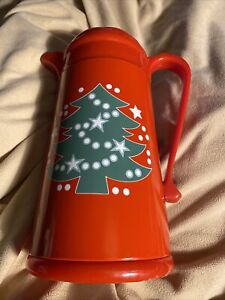 Waechtersbach Christmas Tree 1 L Thermal Carafe Pitcher VTG Coffee Red Thermos