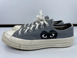 🩶 Size 7 Men Converse Comme des Garçons PLAY x Chuck 70 Low Steel 🩶 - Picture 1 of 11
