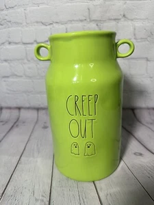 Rae Dunn  LG. “CREEP OUT” Green Vase, NEW STRAITS TIMES - Picture 1 of 5