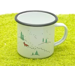 Ligarti Email Henkelbecher Emaille Winterfüchse 300ml - Bild 1 von 4