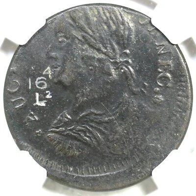 1788 M 16.4-L.2 R-5 NGC XF 40 Connecticut Colonial Copper Coin - Image 1 of 3