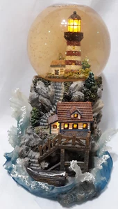 Faro Globo de Nieve Musical Sankyo 8" Alto 4.5" Base - Probado - Luces de Trabajo - Imagen 1 de 6