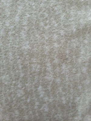 Vntg Sewing Fabric RJR Cotton Flannel Beige & White Wavy Stripe 30X45" less 5X5" - Image 1 of 2