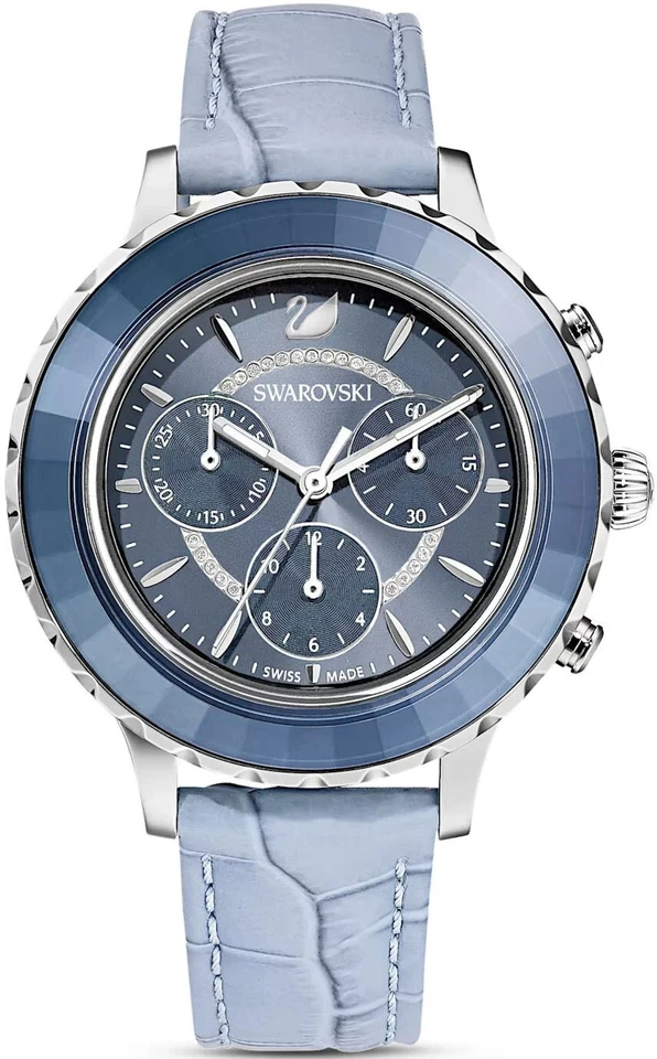 Swarovski 5580600 NEW Women's Watch Octea Lux Chronograph Silver Tone Blue - Image 1 of 1