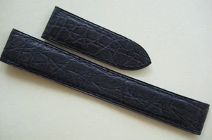 ORIGINAL CARTIER UHRENARMBAND BAND DENIM BLAU LEDER 20/18 mm ZUM AUSSATZ - Bild 1 von 8