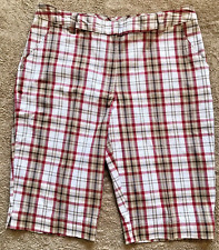 KIM ROGERS Sz 14P Red/Taupe/White Shorts