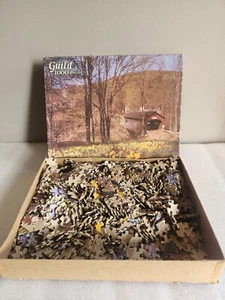 Vintage Guild Puzzle • Western Publishing Co. Inc. • 1000 pc • Covered Bridge - Picture 1 of 10