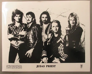 Judas Priest black & white 8X10 glossy promo photo 1986 ! - Picture 1 of 1