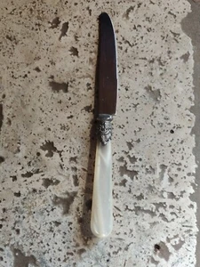 EME NAPOLEAN VINTAGE DINNER BUTTER KNIFE 18/10 ITALY IVORY COLORED HANDLE - Picture 1 of 6