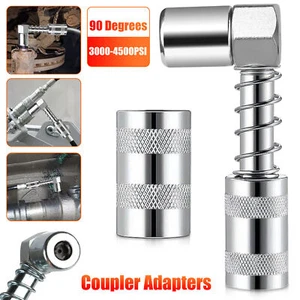 4500 PSI Grease Nozzle Adapter Grease Gun- Accessory 90 Degree Grease Coupler US - Picture 1 of 12