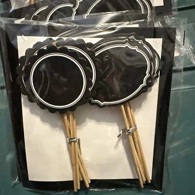 NEW Picks Signs Pricing Food Labels Party Circle Oval 12 Packs Of 12 144 Total - Image 1 of 2