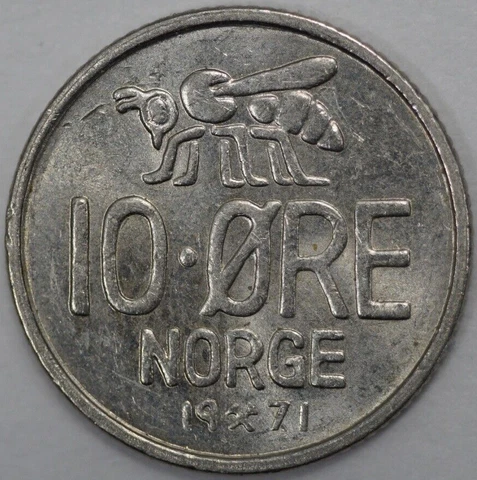 1971 Norway 10 Ore Cover