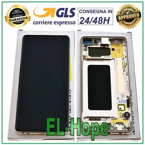 DISPLAY ORIGINALE SAMSUNG GALAXY S10+ PLUS SM-G975F TOUCH SCREEN CERAMIC BIANCO - Foto 1 di 1