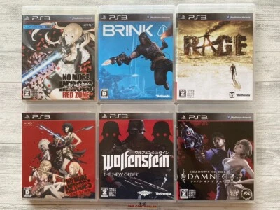 SONY PS3 No More Heroes & Brink & Wolfenstein & Rage & Shadows of the Damned set - Image 1 of 4