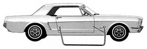 Cougar Mustang 1971 1972 1973 puerta tiras meteorológicas ¡Envío gratuito! - Imagen 1 de 2