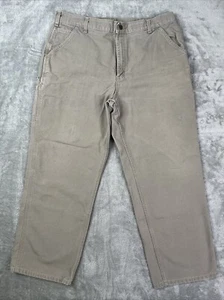 Carhartt Carpenter Pants 40x30 Loose Original Fit Heavy Duty B11-DES Tan Khaki - Picture 1 of 13