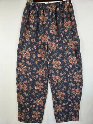 Vintage Express Y2K Floral High-Waist Pants Womens L Cottagecore - Image 1 of 4