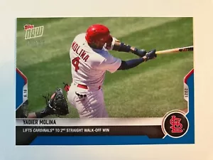 2021 Topps Now YADIER MOLINA #364 St. Louis Cardinals 11/49 (blue parallel) - Picture 1 of 2