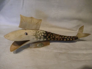 2 figures animaux oiseau et  poisson anciennes    - Picture 1 of 11