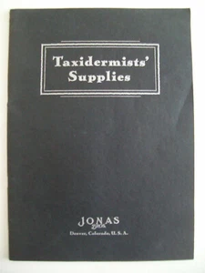 Catálogo de suministros de taxidermista vintage Jonas Brothers 1932 catálogo #3 Denver CO - Imagen 1 de 10