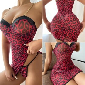 Women's Sexy Lingerie Nightwear Babydoll Bodycon Dress G-String Sleepwear Outfit